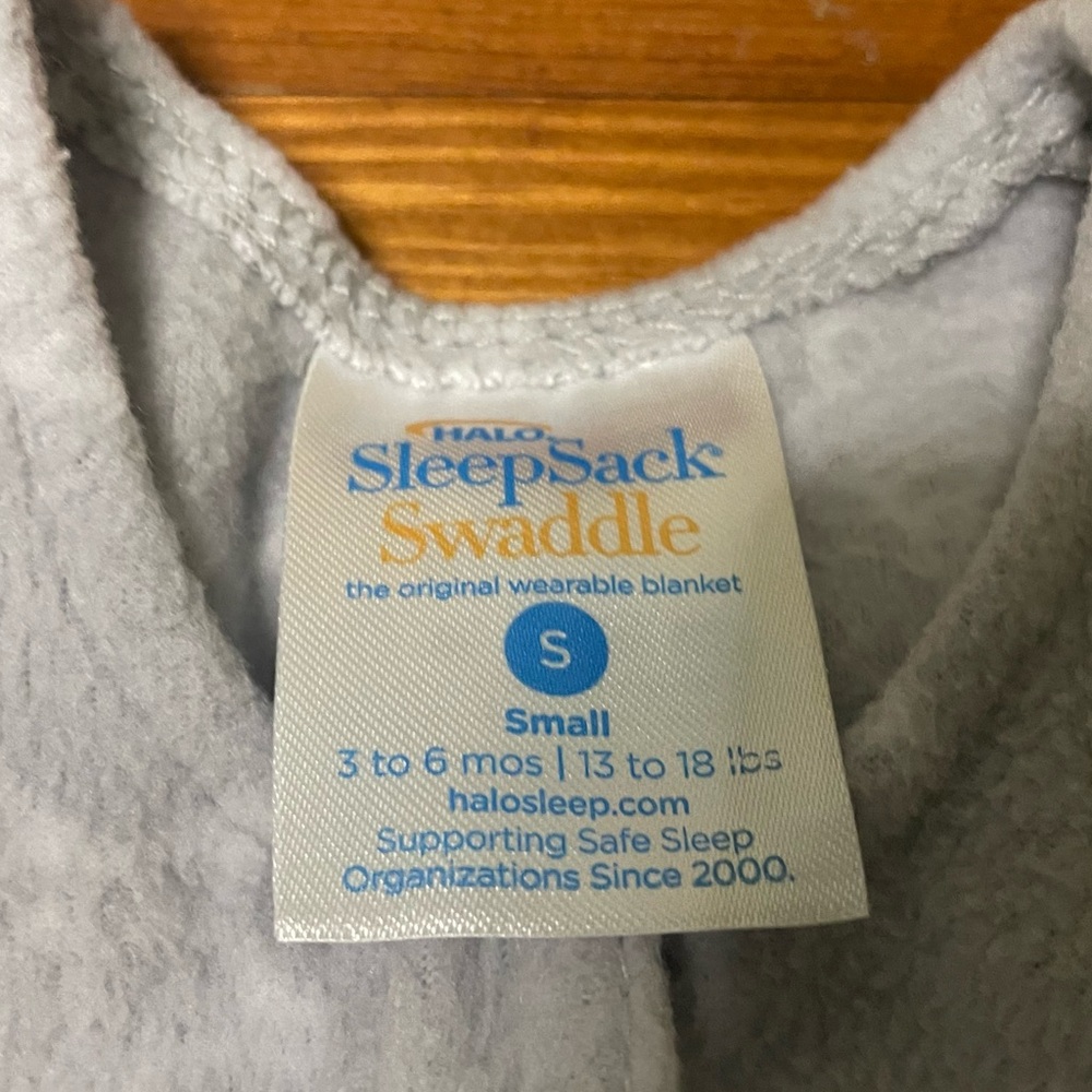 Halo Gray Fleece SleepSack Swaddles Size Small 3-6 Months - Picture 14 of 16